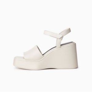 Rag & Bone Byron sandal leather platform wedge antique white 7.5